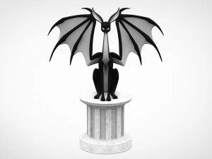 schwarze Sphinx 3D Modell