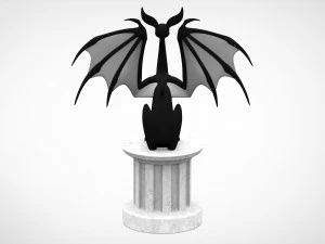 schwarze Sphinx 3D Modell