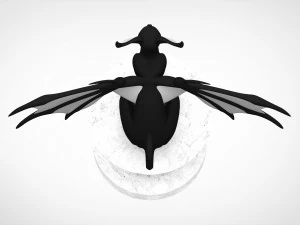 schwarze Sphinx 3D Modell