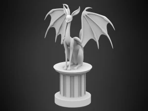 schwarze Sphinx 3D Modell