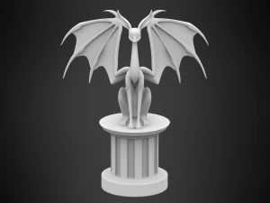 schwarze Sphinx 3D Modell