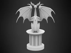 schwarze Sphinx 3D Modell