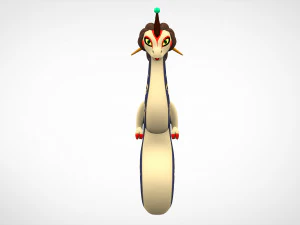 drag&atilde;o asi&aacute;tico Modelo 3D