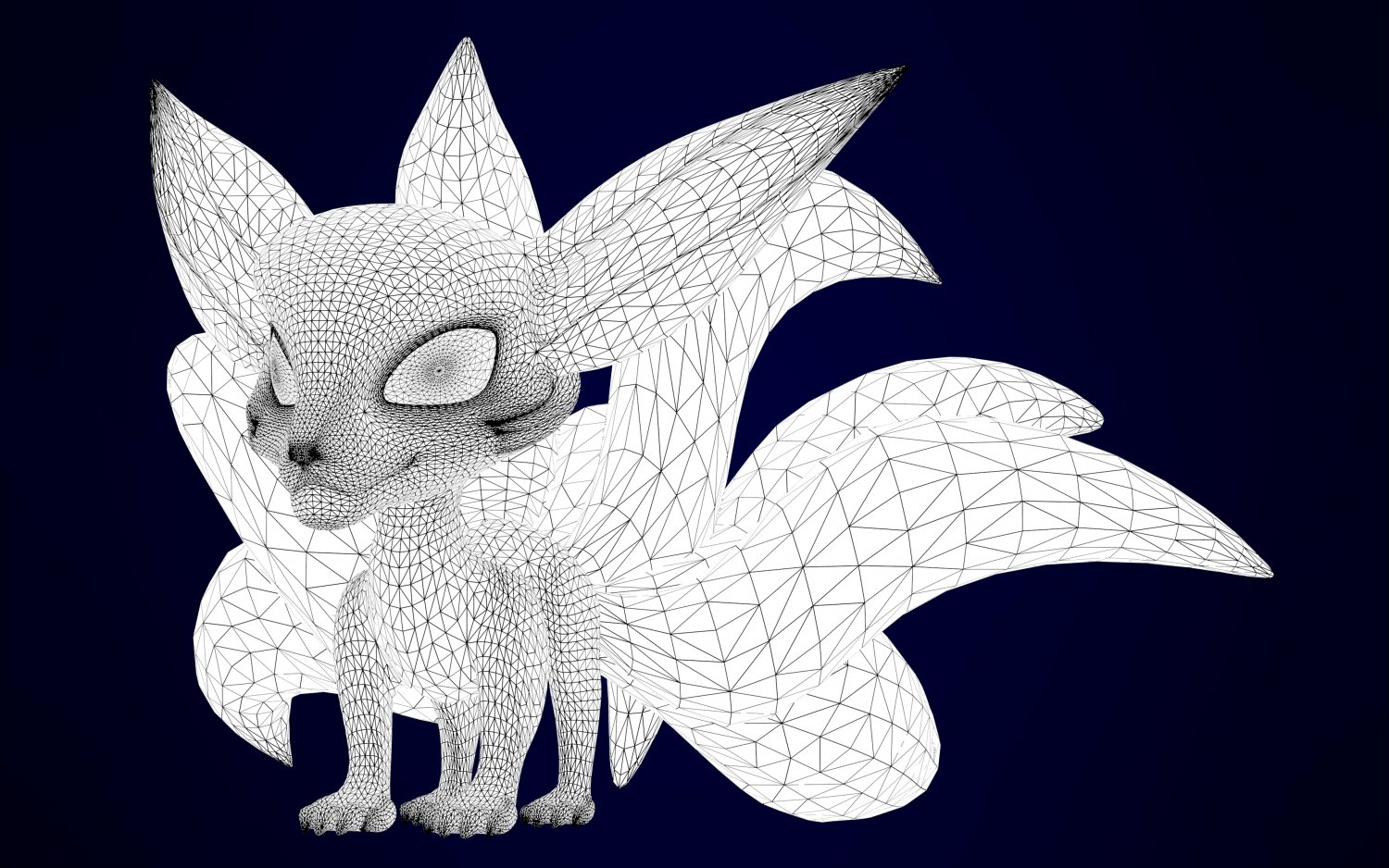 Kurama 3D Model in Cartoon 3DExport
