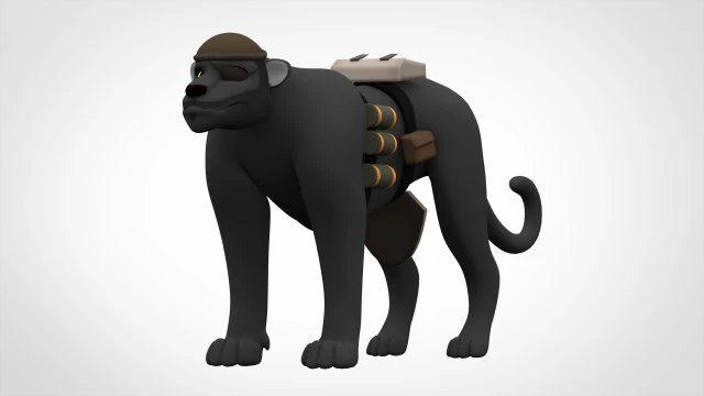 tf2 demoman panther 3D Model .c4d .max .obj .3ds .fbx .stl .blend 