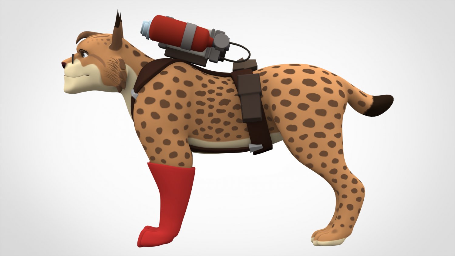 Medium 3d. Lynx 3d model.