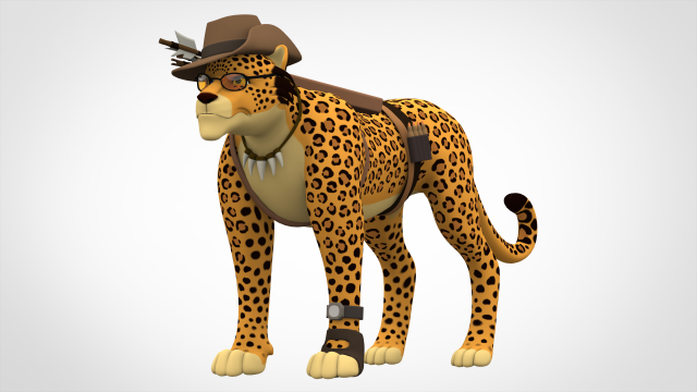 tf2 sniper leopard 3D Модель .c4d .max .obj .3ds .fbx .stl .blend 