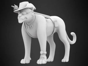 tf2 sniper leopard 3D Model