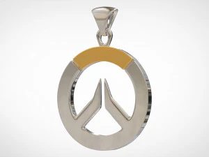 colgante con el logotipo de overwatch Modelo 3D