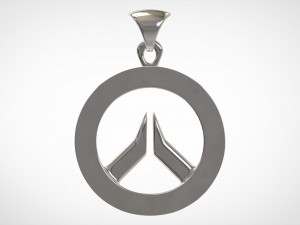 overwatch logo pendant Model 3D