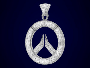 overwatch logo pendant Model 3D