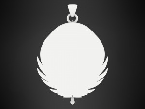 brotherhood of steel logo pendant Model 3D