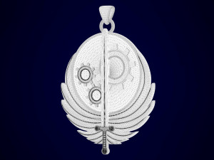 brotherhood of steel logo pendant Model 3D