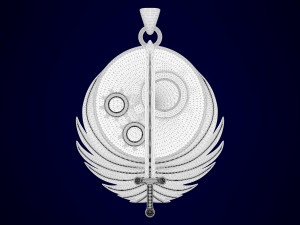 brotherhood of steel logo pendant Model 3D