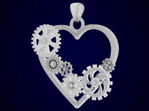 heart and gears pendant 3D मॉडल
