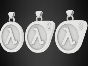 half-life logo pendants 3D Model