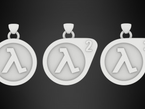 half-life logo pendants Modelo 3D