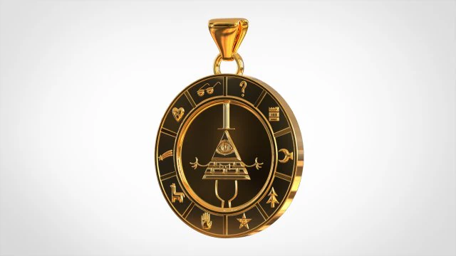 bill cipher zodiac pendant 3D Model .c4d .max .obj .3ds .fbx .stl .blend 