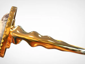 bague avec marbre blanc Modèle 3D