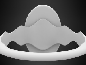 ring with white marble 3D Model