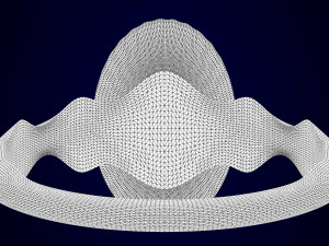 ring with white marble 3D Model