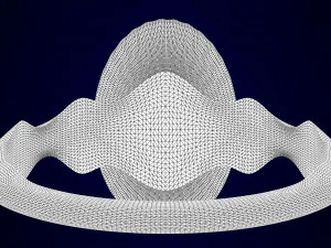 bague avec marbre blanc Modèle 3D