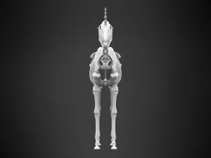 scheletro di unicorno Modello 3D