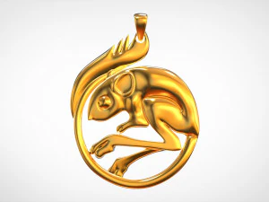 jerboa pendant 3D Model