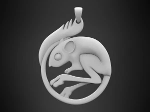 jerboa pendant 3D Model