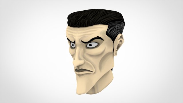 male head 3D Model .c4d .max .obj .3ds .fbx .stl .blend 