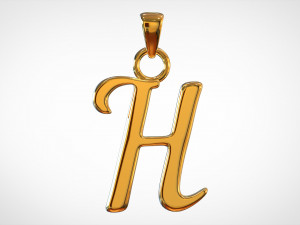 nautilus pompilius font h pendant 3D 모델