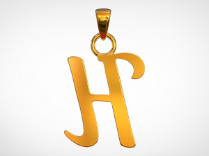 nautilus pompilius font h pendant 3D 모델