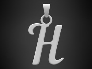 nautilus pompilius font h pendant 3D 모델