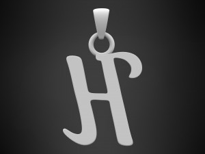 nautilus pompilius font h pendant 3D 모델