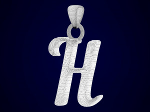 nautilus pompilius font h pendant 3D 모델