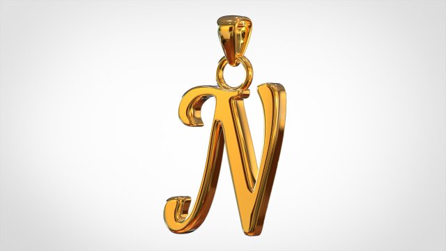 nautilus pompilius font n pendant 3D 模型 .c4d .max .obj .3ds .fbx .stl .blend 