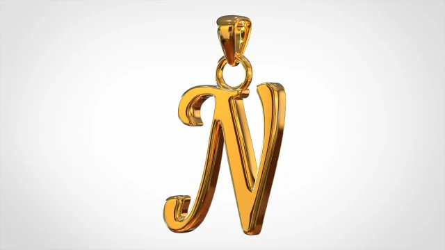 nautilus pompilius font n pendant 3D Model .c4d .max .obj .3ds .fbx .stl .blend 