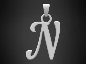 nautilus pompilius font n pendant 3D Model