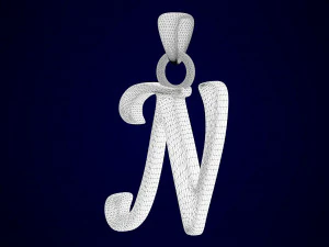 nautilus pompilius font n pendant 3D Model