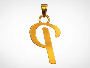 nautilus pompilius font p pendant 3D Model