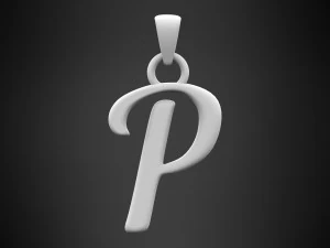nautilus pompilius font p pendant 3D Model