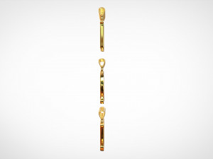nautilus pompilius font alphabet pendants Model 3D
