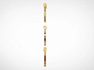 nautilus pompilius font alphabet pendants 3D Model