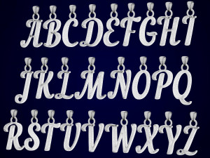 nautilus pompilius font alphabet pendants Model 3D