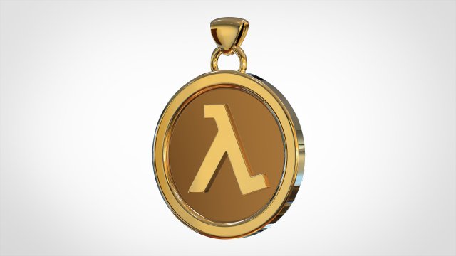 half-life 1 logo pendant 3D Model .c4d .max .obj .3ds .fbx .stl .blend 