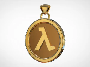 Halbwertszeit 1-Logo-Anh&auml;nger 3D Modell