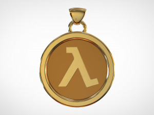 half-life 1 logo pendant 3D Model