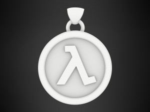 half-life 1 logo pendant 3D Model