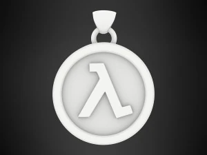 half-life 1 logo pendant 3D Model