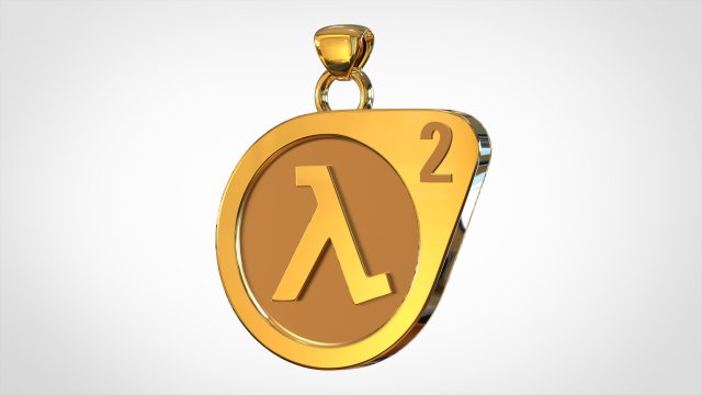 half-life 2 logo pendant 3D-Modell .c4d .max .obj .3ds .fbx .stl .blend 
